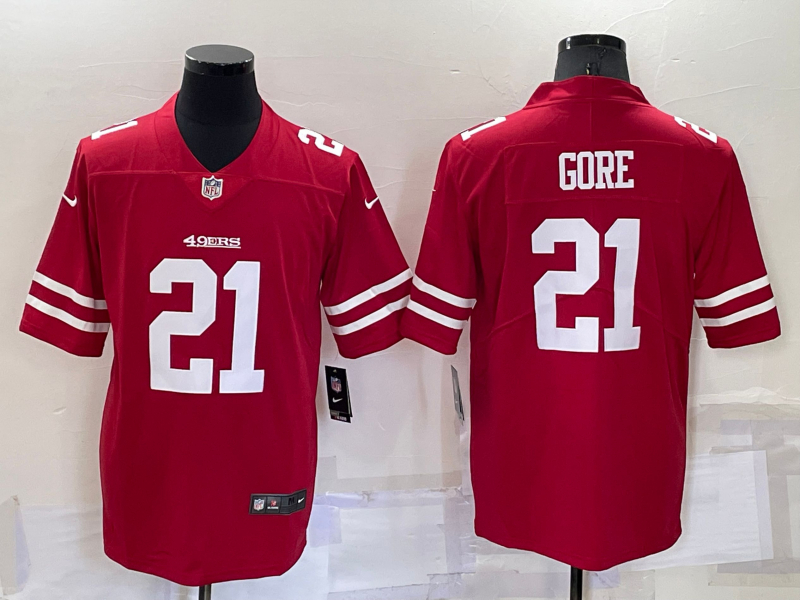 Men's San Francisco 49ers Frank Gore #21 Red Jersey